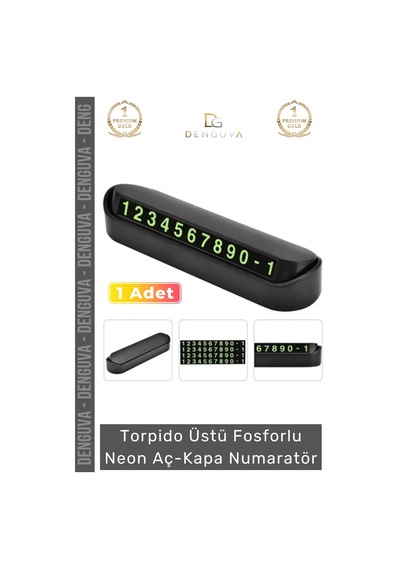 Numaratör Araç İçi Mıknatıslı Magnetli Şık Tasarım Park Telefon Numarası Gizleme Neon Aç Kapa Numar