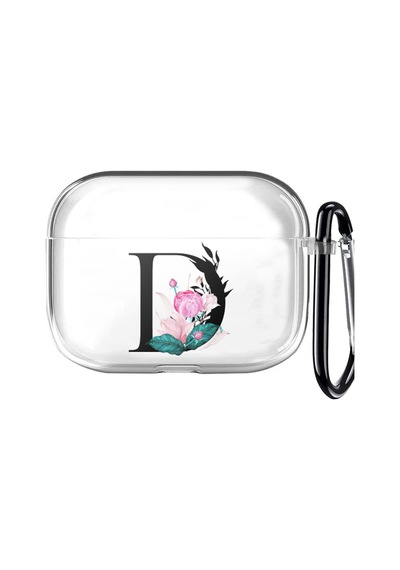 Apple Uyumlu AirPods Pro 2 Harf Tasarımlı Şeffaf Silikon Kılıf D Sarı 6 Ay Nesil Ap