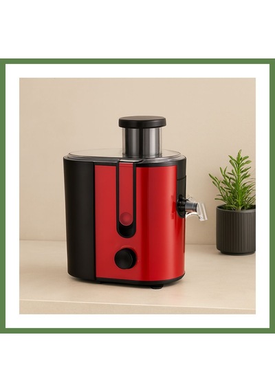 Bezos 600w Katı Meyve Sıkacağı - 65mm Geniş Ağız, Çelik Filtre Kırmızı Hb006