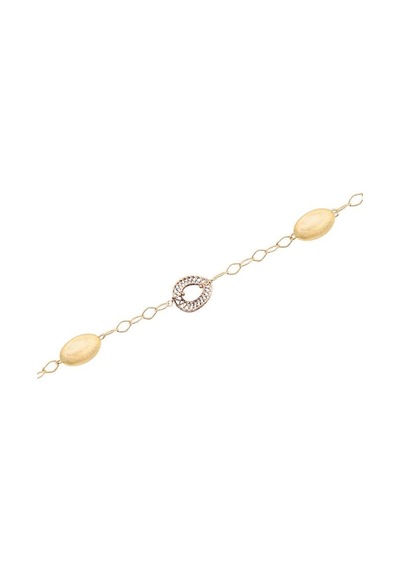 Gülaylar - Altın 14 Ayar Taşsız Klasik Bileklik N11.15067 Sarı Altın