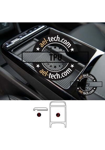 Hyundai Tucson Uyumlu Vites Etrafı Piano Black Tpu Koruyucu 2li S
