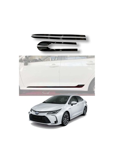 Autogp Toyota Corolla Kapı Alt Çıtası Pianoblack Plastik 2019+