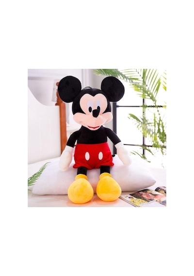 Miki Fare Mickey Mouse Minnie Mouse Figür Peluş Oyuncak Uyku & Oyun Arkadaşı Büyük Boy 50 Cm. Siyah