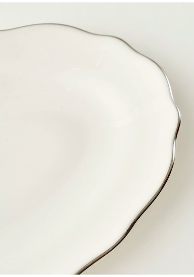 Bella Maison Victoria Porselen Sunum Tabağı Silver 30 Cm Silver 2