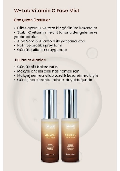 W-Lab Cosmetics Vitamin C Face Mist 30 Ml