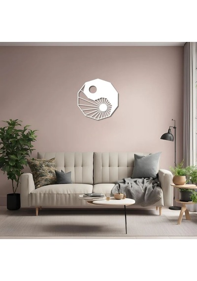 Modern Metal Duvar Sanatı Ying Yang Metal Duvar Tablosu Mandala