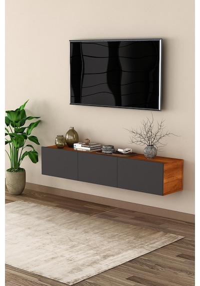 Asra Trend Tv Ünitesi T-27 %100 MDF Duvara Monte Tv Sehpası Beyaz - Petra