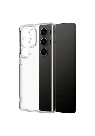 Samsung Galaxy Uyumlu S25 Ultra Şeffaf Silikon Kamera Korumalı Kılıf