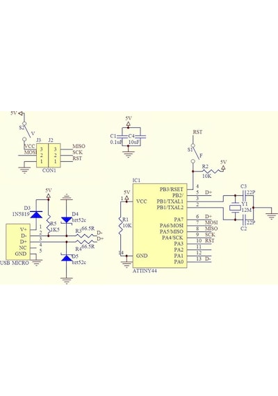 Usbtiny Isp Avr Programlayıcı Micro Usb Avr Isp Programlayıcı Arduino Bootloader Yükleyici