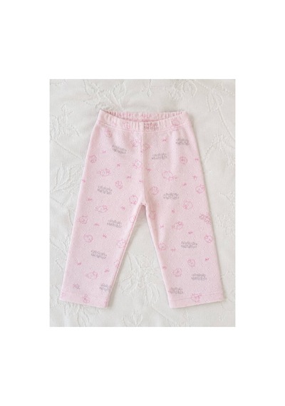 H&c Coolboy H&c %100 Pamuk Jakarlı Kuzu Desenli Bebek Tek Alt Pantolon 0-36 Ay Pembe