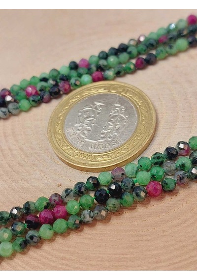 Anyolit Rubizoit- Rubyzoisit Taşı 3mm Dizi 45936