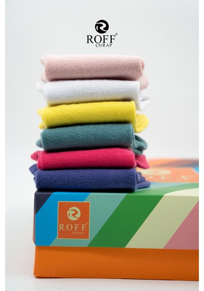 12 Li Kutulu Renkli Patik Wolk Çok Renkli