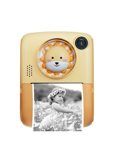 Anlık Termal Yazıcılı Dijital Çocuk Kamerası 2.0 İnç Hd Instant Photo Printer Camera Sarı