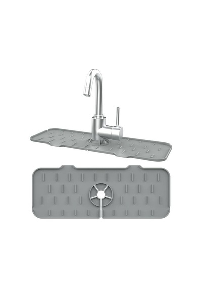 Su Engelleyici Mutfak Banyo Lavabo Musluk Kenarı Silikon Mat Sıçrama Engelleme Matı