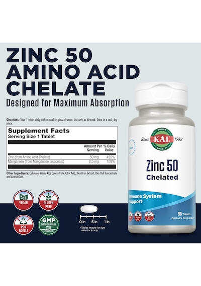 Kal Zinc Çinko 50mg 90 Tablet