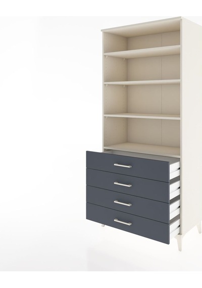Hyperion Dolap 4 Raflı 4 Çekmeceli 88x44x195 Aytaşı-antrasit Aytaşı Hyperion Dolap 4 Raflı 4 Çekmeceli 88x44x195 Aytaşı-antrasit Aytaşı