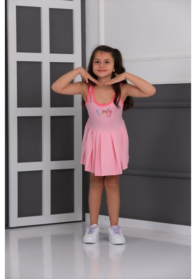 Neslice Kız Çocuk Eteği Piliseli Elbise