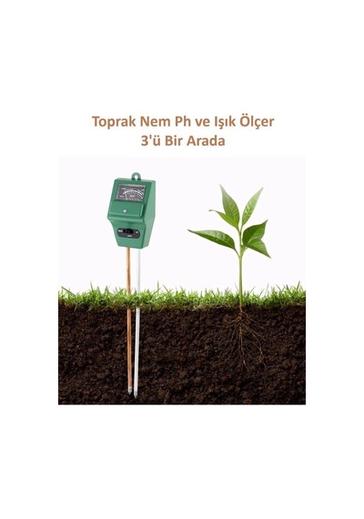Toprak Nem Ph Metre Ölçer Işık Ölçer Toprak Ph Düzenleyici N11.497