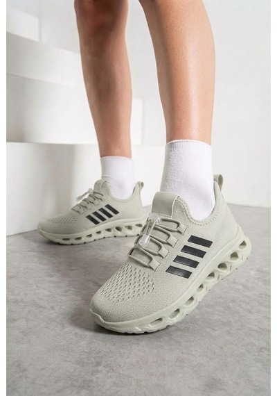 Nstil Unisex Spor Ayakkabı Şeritli Bağcıksız Hava Alan Ultra Rahat Hafif Taban Sneaker 125 Bej Nstil Unisex Spor Ayakkabı Şeritli Bağcıksız Hava Alan Ultra Rahat Hafif Taban Sneaker 125 Bej