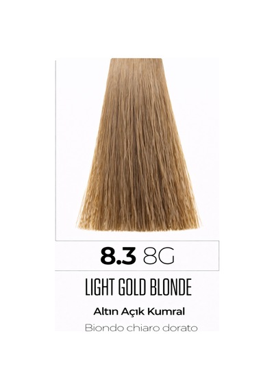 Dna Saç Boyası Kalıcı Profesyonel Krem Boya Yoğun Pigment & Parlaklık 8.3 Altın Açık Kumral 100ml