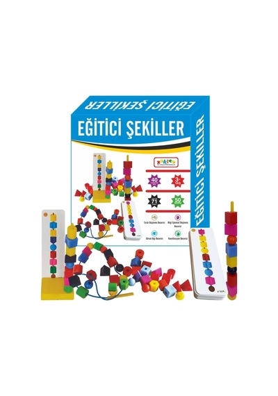 Bigibu Eğitici Şekiller Ipe Dizme Boncuk Sıralama Speedy Bak Diz Boz