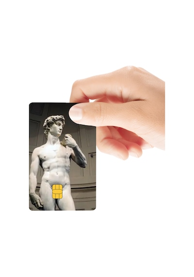Davut Michelangelo Temalı Parlak Kredi/banka Kart Kaplama Sticker Standart