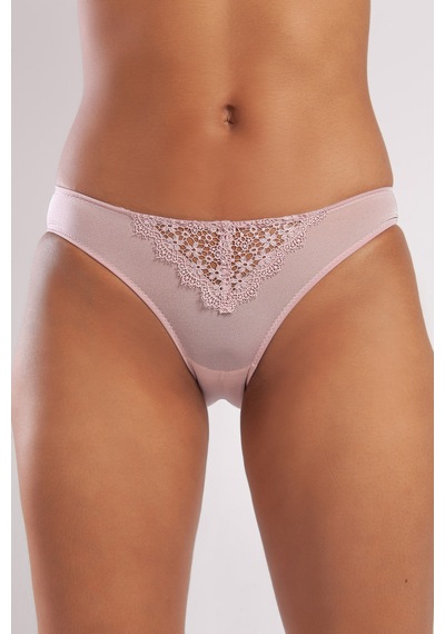 Etiler Collection Golshan Garland Mini Slip, Kadın Güpürlü Açık Pembe Külot Çok Renkli