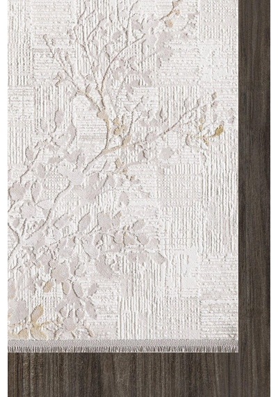 Artemis Halı Artex 02506b Krem Kahve Çiçekli Desen Halı 160x230 Ölçü Krem