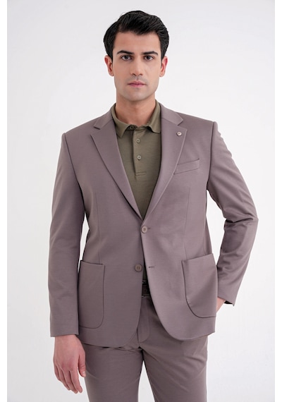 Efor Comfort Fit Mono Yaka Torba Cep Esnek Yünlü Füme Spor Takım Elbise Tk 931 Füme