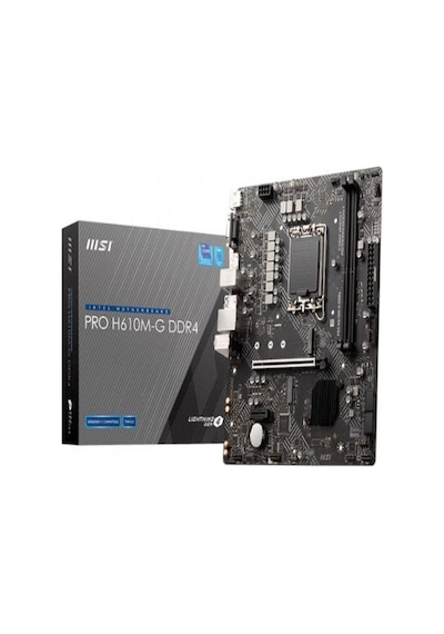Msı Pro H610m-g Ddr4 3200mhz 1xvga 1xhdmı 1xdp 1xm.2 Usb 3.2 Matx 1700p 12. / 13. Ve 14. Nesil İşlemci Uyumlu