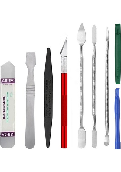Çok Amaçlı Bilgisayar Tv Notebook Laptop Tablet Telefon Pc Metal Sökme Çubuk Spatula Pena Tamir Onarım Seti17