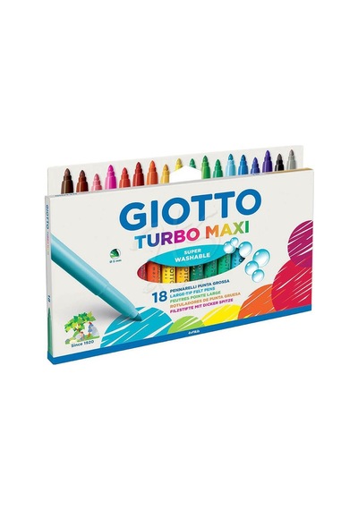 Giotto Turbo Maxi Jumbo Keçeli Kalem 18'li