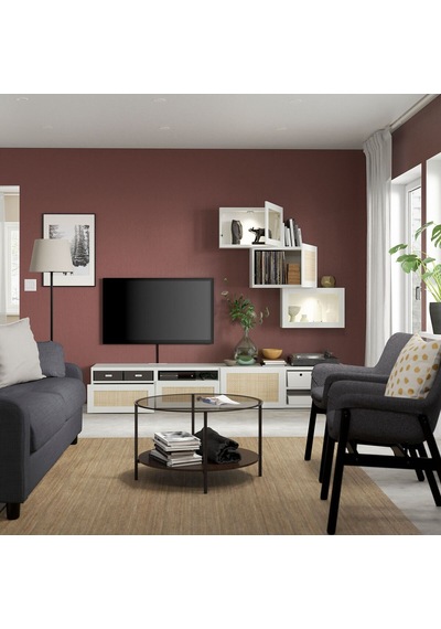 Tv Ünitesi, Beyaz, 240x42x190 Cm, Studsviken Beyaz Tv Ünitesi, Beyaz, 240x42x190 Cm, Studsviken Beyaz