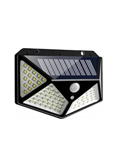 Güneş Enerjili Lamba Led Sokak Dış Ortam Solar Bahçe Aydınlatması Su Geçirmez Sensörlü 100 Led 10 Parça Siyah