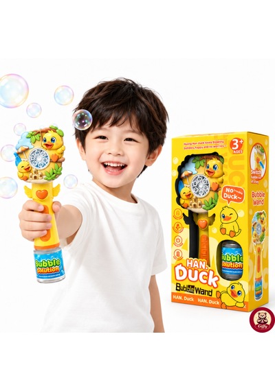 Oyuncak Işıklı Tam Otomatik Köpük Makinesi 26 Cm 4 Pilli Baloncuk Oyuncağı Köpük Sıvılı 3 Renk Sarı