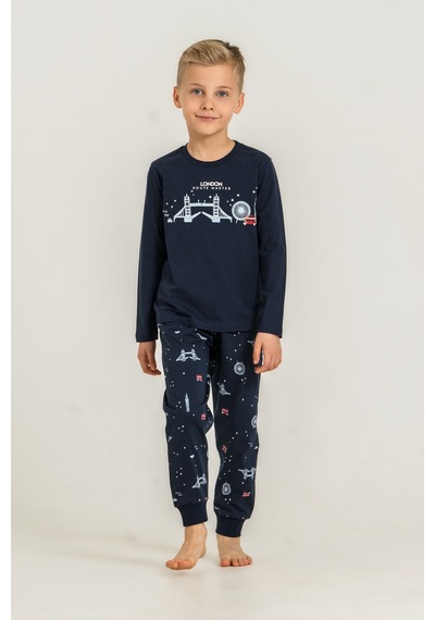 Rolypoly 3876 %100 Pamuk Uzun Kol Erkek Çocuk Pijama Takımı Lacivert Rolypoly 3876 %100 Pamuk Uzun Kol Erkek Çocuk Pijama Takımı Lacivert