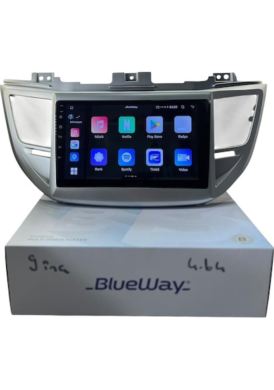 Hyundai Tucson 2015-2017 Blueway 4-64 Profesyonel Oem Multimedia 9"