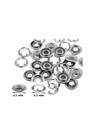 9.5 Mm 100 Adet Metal Çıt Çıt ve Saklama Kutusu
