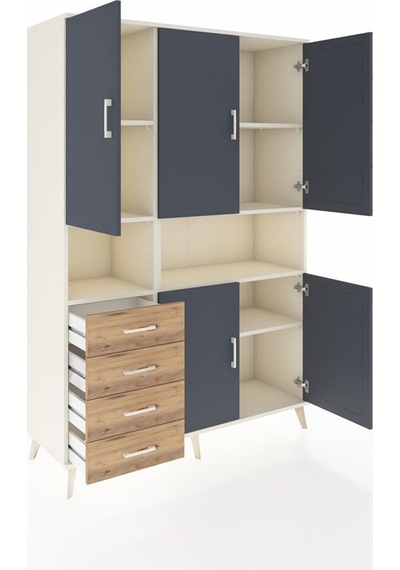 Hyperion Dolap 7 Raflı 4 Çekmeceli 5 Kapaklı 132x44x195 Aytaşı-antrasit/çam Antrasıt/atlas Çam Hyperion Dolap 7 Raflı 4 Çekmeceli 5 Kapaklı 132x44x195 Aytaşı-antrasit/çam Antrasıt/atlas Çam