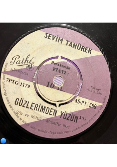 Sevim Tanürek - Kışlada Bahar İbibikler / Gözlerimden Yüzün 45'lik Plak