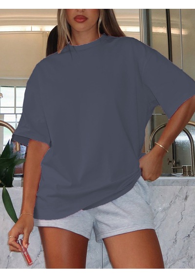 Startmore Oversize Unisex Basic T-shirt Gri