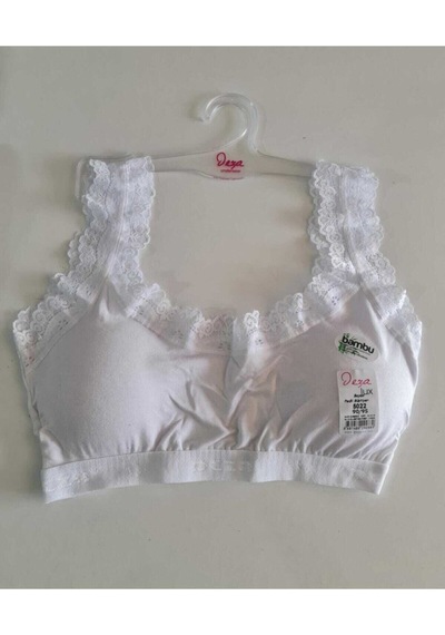 3'lü Paket Siyah Bambu Pedli Kalın Askılı Dantelli Bustiyer 5022 001