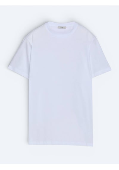 Kip Beyaz 5li Düz %100 Pamuk T-shirt Çok Renkli