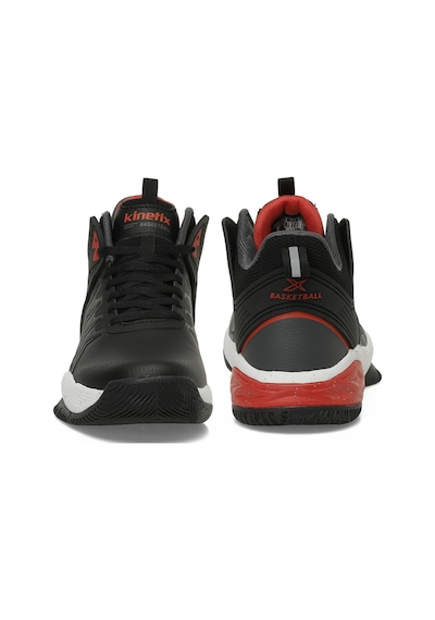 Kinetix Harger Pu 5pr Siyah Unisex Basketbol Ayakkabısı Siyah-kırmızı