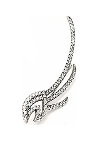 Pırlanta Işıltısında Zirkon Taşlı Gümüş Tek Earcuff Küpe N11.76069