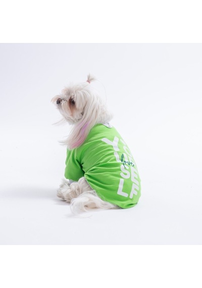 Green-yeşil Yourself Love Sweat Kedi Köpek Sweati - Kedi Köpek Kıyafeti