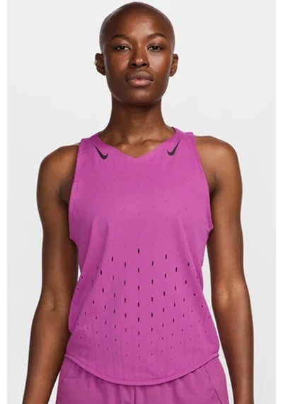 Nike Dri Fit Aeroswift Running Adv Singlet Tank Top Purple Lazer Kesim Koşu Atleti Mor Fn2504-518 Fs
