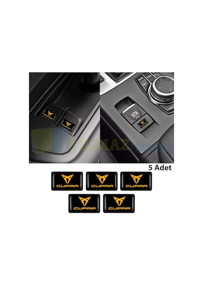 Seat Cupra Logo Direksiyon Jant Vites Torpido 3D Damla Sticker