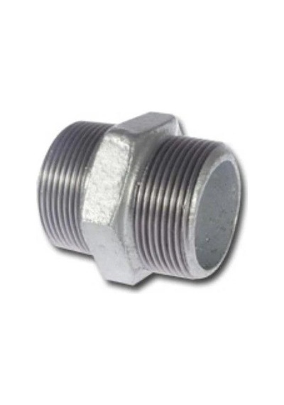 Galvaniz Nipel 2" Gümüş