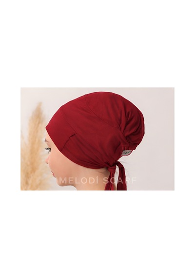 Melodi Scarf Tesettür Silikonlu Kaymaz Bone - Likralı Bağlamalı Bone - Sıkmayan Rahat Nefes Alan Kumaş Bordo Melodi Scarf Tesettür Silikonlu Kaymaz Bone - Likralı Bağlamalı Bone - Sıkmayan Rahat Nefes Alan Kumaş Bordo